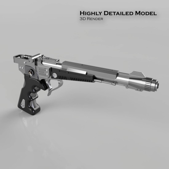 The Mandalorian Inspired Imperial Heavy Blaster Pistol STL Files for 3D Printing