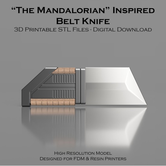 The Mandalorian Inspired Belt Knife STL Files for 3D Printing